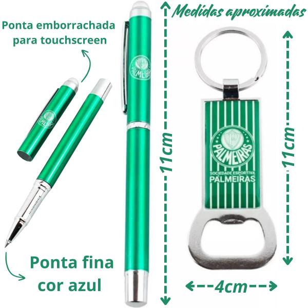 Imagem de Caneta Roller Ball Com Chaveiro Abridor De Garrafas Palmeiras SEP Oficial Mileno REF.:JY1023Z-3