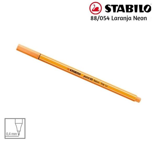 Caneta stabillo 88 laranja neon fine 0,4mm - SERTIC Imagem de Caneta stabillo 88 laranja neon fine 0,4mm