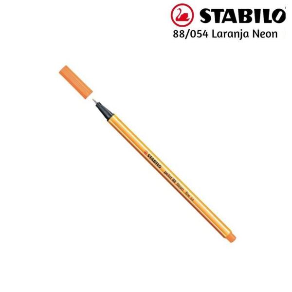 Imagem de Caneta stabillo point fine 0,4 laranja neon