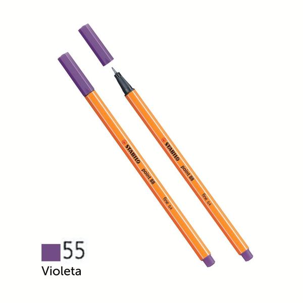 Imagem de Caneta Stabilo Fine Pen Point 88 Tons de Rosa e Roxo