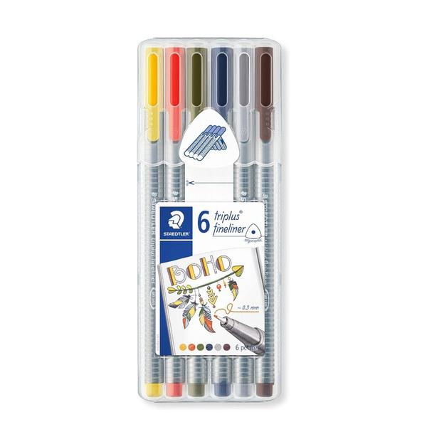 Imagem de Caneta STAEDTLER Triplus Fineliner 334 Boho c/ 6 Unids