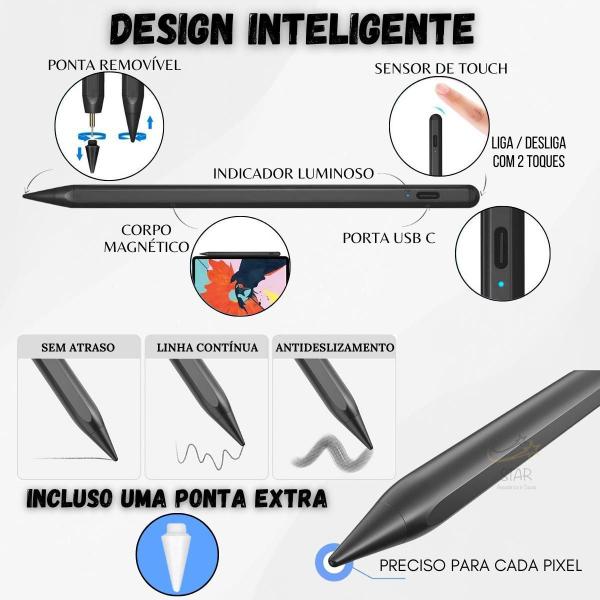 Imagem de Caneta Stylus Alta Precisão Tablet Fire HD10 2023 Branco