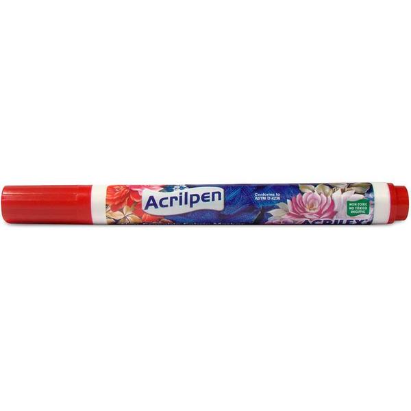 Imagem de Caneta tecido acrilpen vermelho acrilex