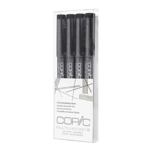 Imagem de Caneta Técnica COPIC Multiliner Fine Estj. c/ 4 Unid