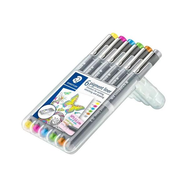 Imagem de Caneta Técnica Staedtler Pigment Liner 0.3Mm 6 Cores