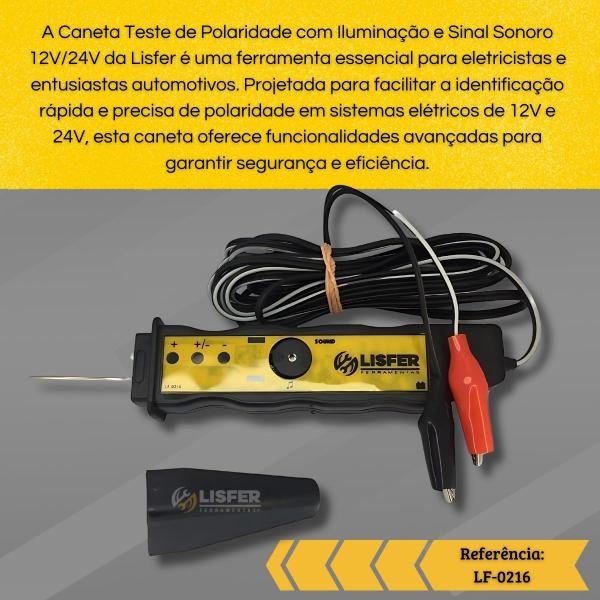 Imagem de Caneta Test De Polaridade C/ Iluminação E Sinal Sonoro 12v /24v - Lisfer