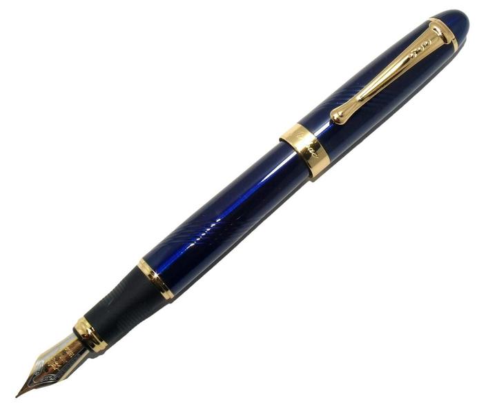 Imagem de Caneta Tinteiro Jinhao X450 Azul Com Dourado