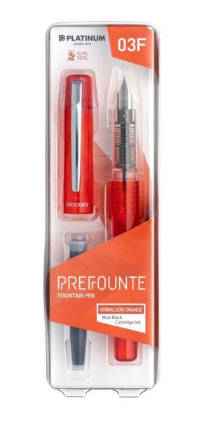 Imagem de Caneta Tinteiro Luxo Platinum 03F Vermillion Orange