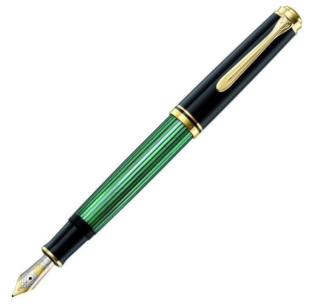 Imagem de Caneta Tinteiro Pelikan Souveran M600 Black Green Ouro 14K