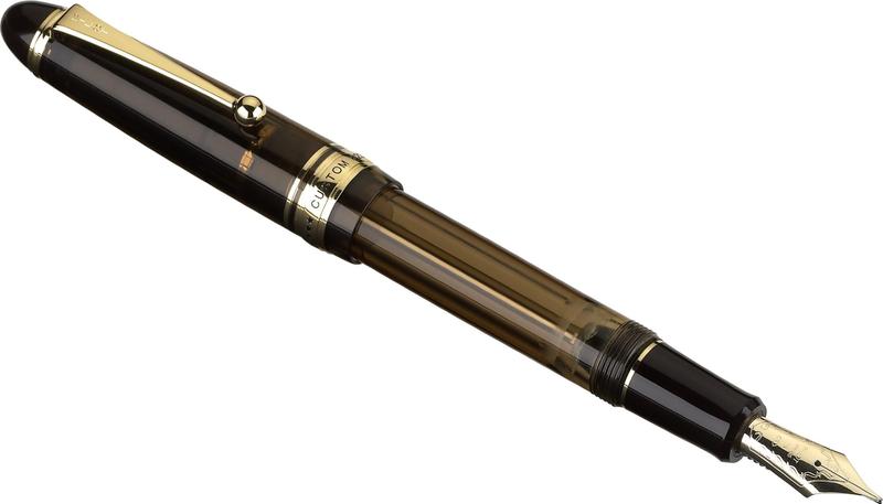 Imagem de Caneta-tinteiro PILOT Custom 823 Amber Barrel Fine Nib Blue Ink