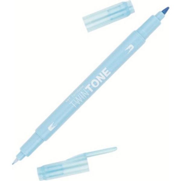 Imagem de Caneta Tombow Twin Tone Dual Tip Azul Céu