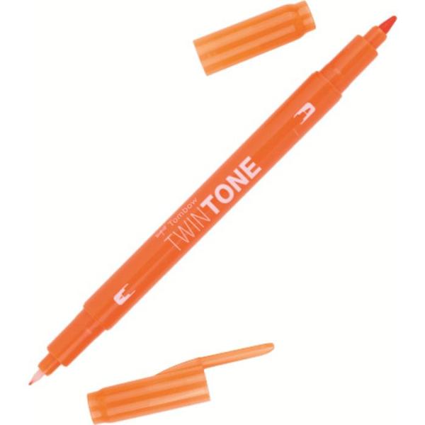 Imagem de Caneta Tombow Twin Tone Dual Tip Laranja