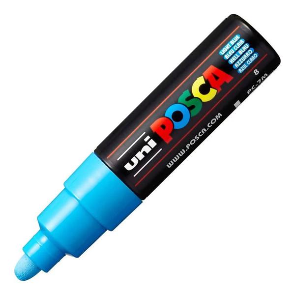 Caneta Uni Posca Pc 7m Azul Claro Uniball Imagem de Caneta Uni Posca Pc 7m Azul Claro Uniball