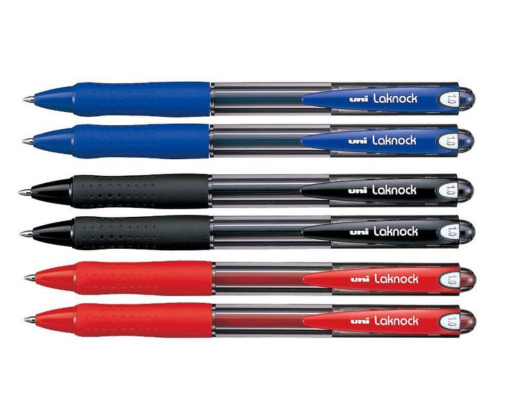 Imagem de Caneta Uniball Laknock 1.0 C/6 Unidades PT- VM- AZ