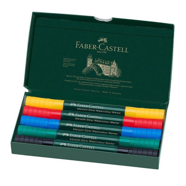 Imagem de Canetas Artísticas Faber Castell Aquarela 5 Cores