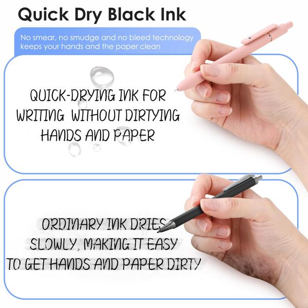 Canetas de gel Donyang de 0,5 mm de tinta preta de ponta fina, conjunto de 8 Imagem de Canetas de gel Donyang de 0,5 mm de tinta preta de ponta fina, conjunto de 8