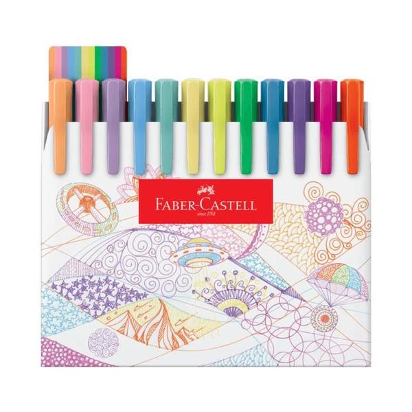 Imagem de Canetas Hidrográficas Faber-Castell Fine Pen com 48 Cores