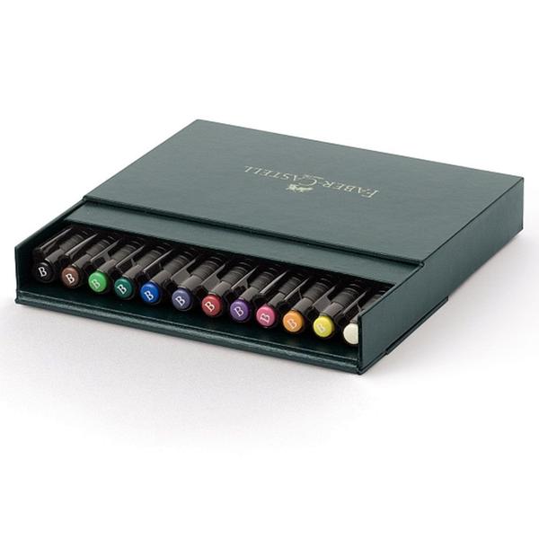 Imagem de Canetas Pitt Faber-Castell com 12 cores - Gift Box - Ref 167146