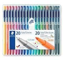 Imagem de Canetas Triplus Fineliner e Color Mix &amp Match Staedtler C/ 40 Cores 34 Sb40