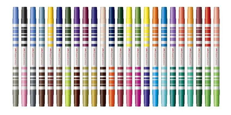 Imagem de Canetinha Hidrocolor Bicolor Faber Castell 24 = 48 Cores Faber Castell