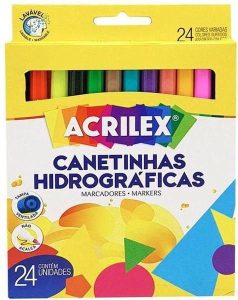 Imagem de Canetinha Hidrografica Acrilex C/24 Cores