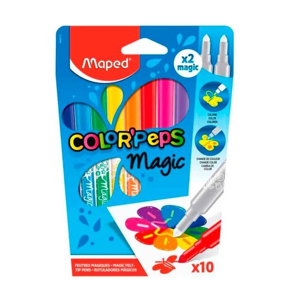 Imagem de Canetinha Hidrográfica Color'Peps Magic Kit com 10 - Maped