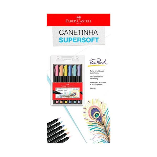 Imagem de Canetinha Hidrográfica Supersoft Brush Faber-Castell-Pastel