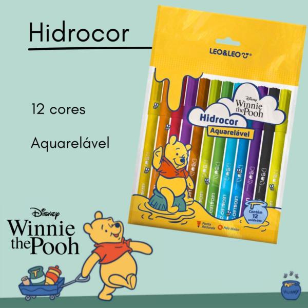 Imagem de Canetinha Hidrográfica Ursinho Pooh Kit 12 Cores - Leo&Leo