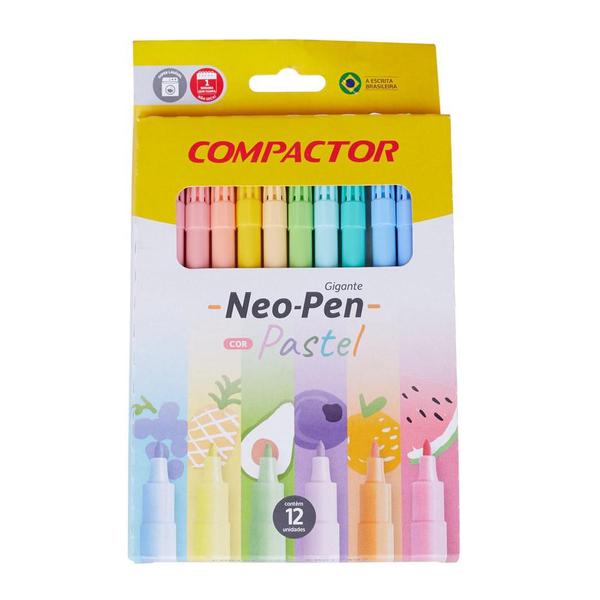 Imagem de Canetinha NeoPen Pastel com 12 Cores Compactor