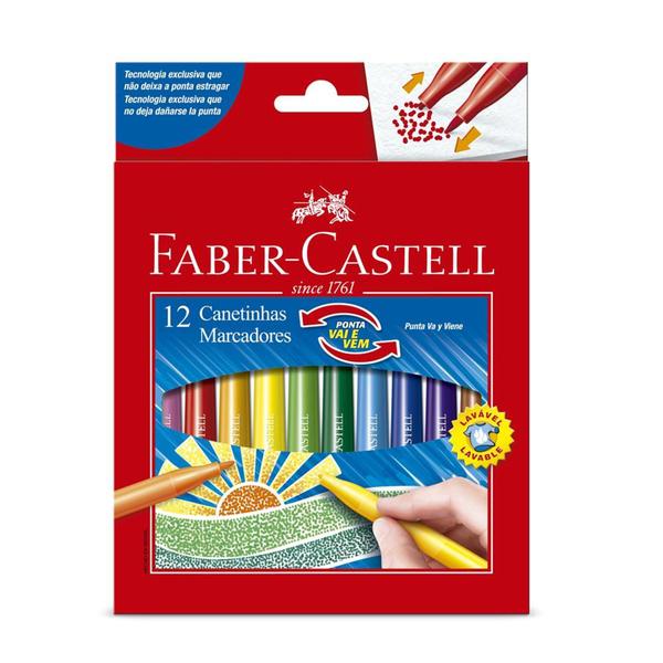 Imagem de Canetinha Vai E Vem Faber Castell C/12 Unidades - Faber-castell