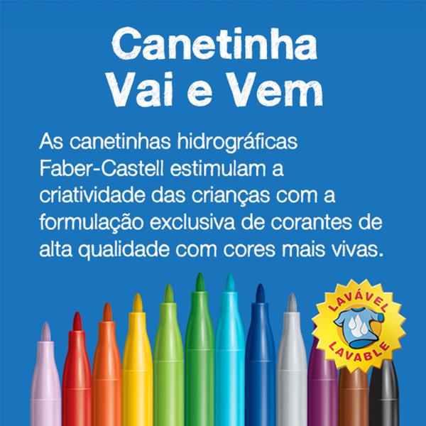 Imagem de Canetinha Vai E Vem Hidrografica Faber Castell