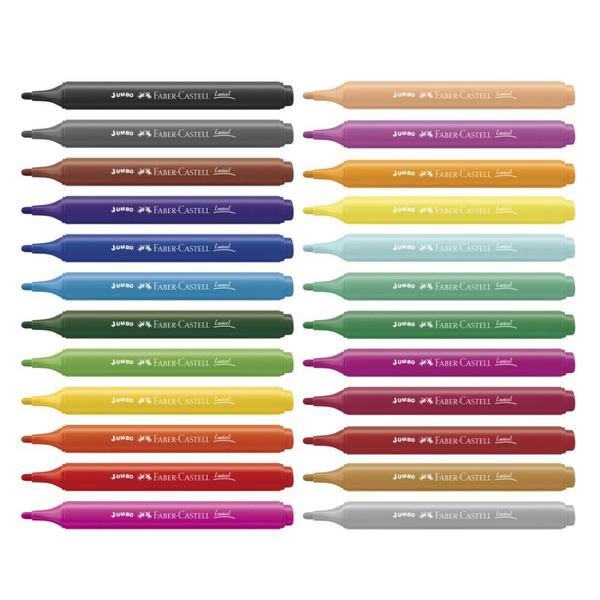 Imagem de Canetinhas Coloridas Faber Castell Jumbo Triangular 24 Cores