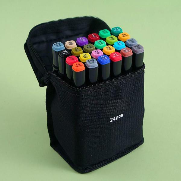 Imagem de Canetinhas Kit 24 Unidades Coloridas Perfeitas Para Desenho