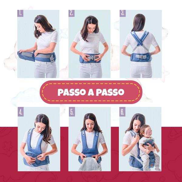 Imagem de Canguru Bolsa Carrega Bebe Ergonomico Conforto Passeio 12posições 3em1 até20kg