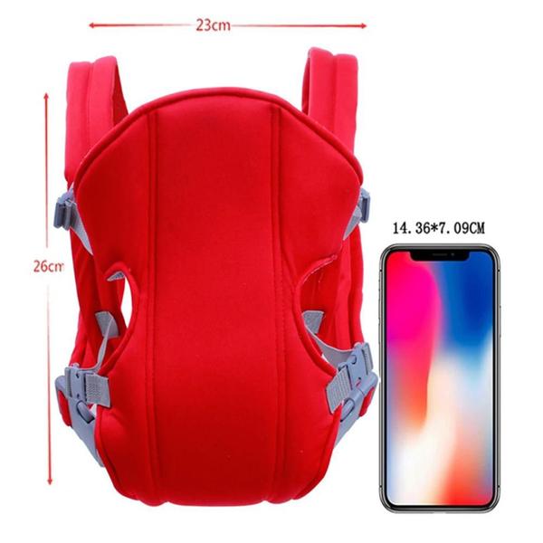 Imagem de Canguru Carrega Bebê Ergonômico Passeio Importway - 3 em 1 Posições Baby Até 15 Kg Vermelho