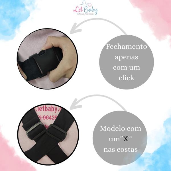 Imagem de Canguru carrega bebê ergonômico passeio modelo panda várias cores