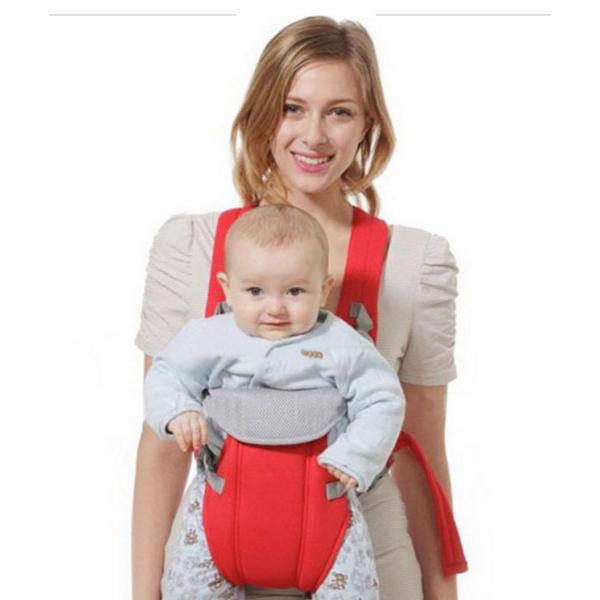 Imagem de Canguru ergonomico 3 posições porta bebe vermelho forte