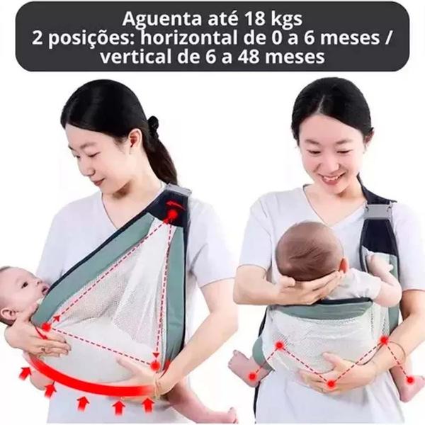 Imagem de Canguru Ergonômico Carregador Bebe com Alça de Ombro Ajustável