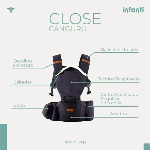 Imagem de Canguru Infanti Close 5 em 1 - Preto