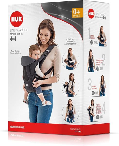 Imagem de Canguru Nuk Bolsa Baby Carrier Carrega Bebê 4 Posições Natural Fit 4 em 1 Sling Ergobaby