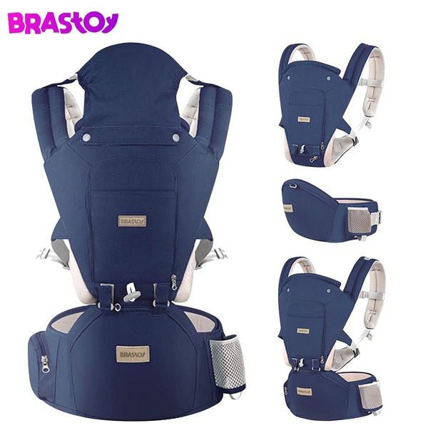 Imagem de Canguru para Bebe Ergonômico até 20Kg 12 Posições 3 Em 1 Azul Transporte Seguro Viagem Passeio