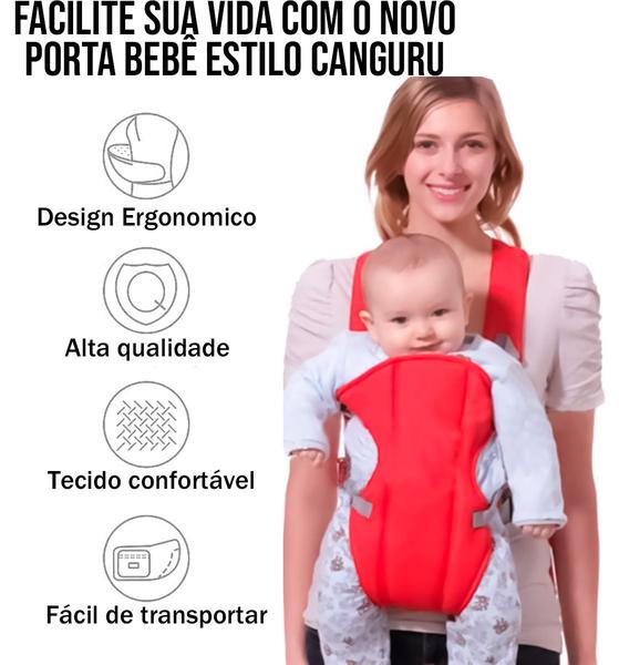 Imagem de Canguru Porta Bebê 3 até 18 meses P/ Passeio Viagens e Tarefas domesticas Banco De Cintura Bebes Infantil Carrier Abraço Dianteiro E Traseiro De Uso