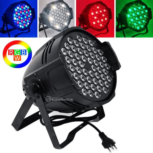 Imagem de Canhão 54 Leds Rgbw Projetor Iluminação Profissional Mistura de Cores 180w LK154