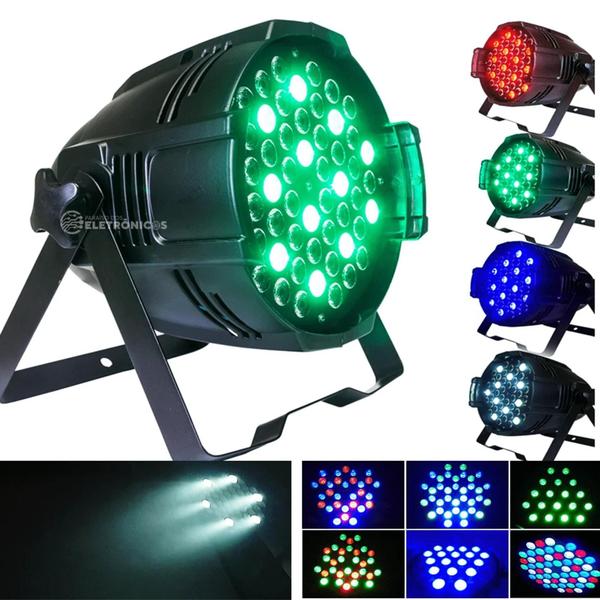 Imagem de Canhão 54 Leds Rgbw Projetor Iluminação Profissional Mistura de Cores 180w LK154