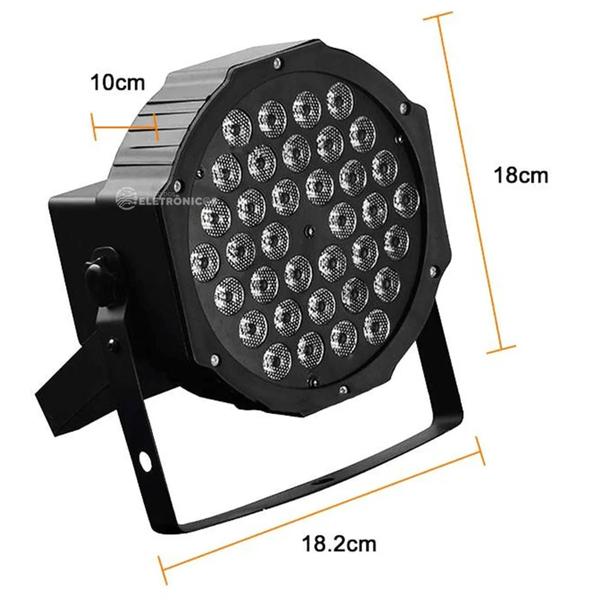 Imagem de Canhão De Led Refletor Jogo de Luz 36 LEDs 30W RGBW e Strobo P/ Palco, eventos, Luz para festa LK362