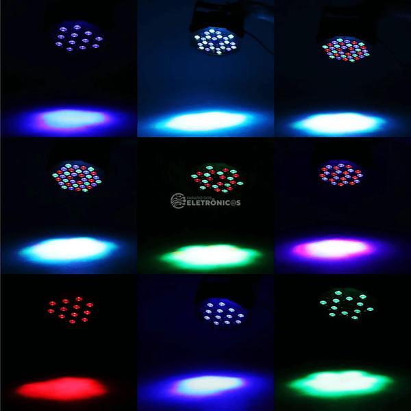 Imagem de Canhão De Led Refletor Jogo de Luz 36 LEDs 30W RGBW e Strobo P/ Palco, Luz para festa LK362