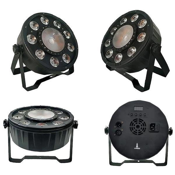 Imagem de Canhão de Luz 10 Led Par 9x3W 1x30W RGB+W Profissional Festa Balada DMX GT580 - Lorben