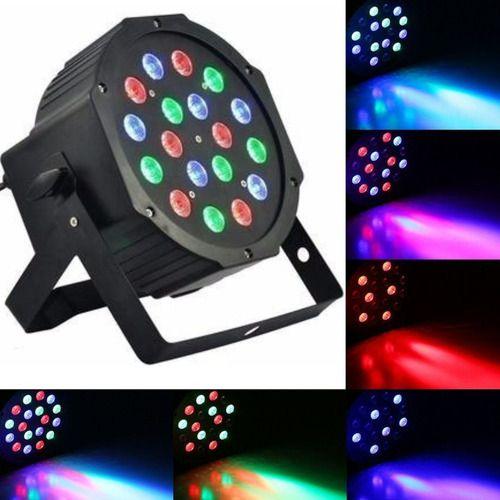 Imagem de Canhão De Luz Rgb Refletor 18w Leds Strobo Rítmico Dj Festa