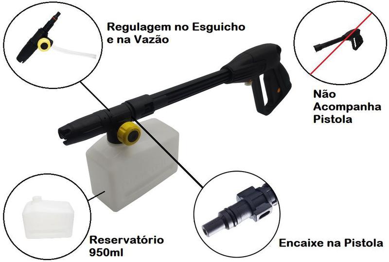 Imagem de Canhão Espuma Snow Foam Lavor New Max Lavadora Alta Pressão