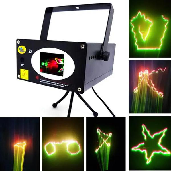 Imagem de Canhão Holográfico Laser Jogo De Luz Led Projetor De Raio Flash Iluminação  HL22 LK122 TB1232